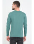 Lee Cooper Tricou barbat cu maneca lunga cu imprimeu logo Verde - Pled.ro