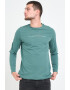 Lee Cooper Tricou barbat cu maneca lunga cu imprimeu logo Verde - Pled.ro