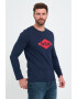 Lee Cooper Tricou barbat cu maneca lunga cu logo aplicat Albastru - Pled.ro