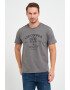 Lee Cooper Tricou barbat cu maneca scurta si imprimeu logo grafic Gri - Pled.ro