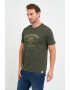 Lee Cooper Tricou barbat cu maneca scurta si imprimeu logo grafic Gri - Pled.ro