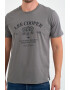 Lee Cooper Tricou barbat cu maneca scurta si imprimeu logo grafic Gri - Pled.ro