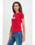 Lee Cooper Tricou dama cu maneca scurta si text logo Rosu - Pled.ro