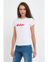 Lee Cooper Tricou dama cu maneca scurta si text logo Rosu - Pled.ro