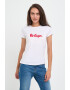 Lee Cooper Tricou dama cu maneca scurta si text logo Rosu - Pled.ro