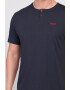 Lee Cooper Tricou de bumbac cu fenta cu nasturi - Pled.ro