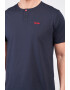 Lee Cooper Tricou de bumbac cu fenta cu nasturi - Pled.ro