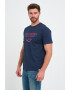 Lee Cooper Tricou din bumbac cu decolteu la baza gatului si imprimeu logo - Pled.ro