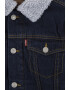 Levi's Jacheta din denim cu guler din blana shearling sintetica - Pled.ro