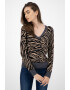 Liu Jo Pulover cu decolteu in V si animal print - Pled.ro