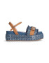 Liu Jo Sandale flatform cu insertii de denim - Pled.ro