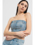 Liu Jo Top-tub din denim cu aplicatii cu strasuri - Pled.ro