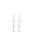 Loisir by Oxette Cercei drop placati cu aur rose de 18K decorati cu cristale - Pled.ro