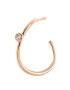 Loisir by Oxette Cercei placati cu aur rose de 18K in forma de semi-cerc cu cristale - Pled.ro