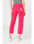 Love Moschino Blugi capri din amestec de in cu croiala boyfriend - Pled.ro