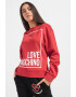 Love Moschino Bluza de trening cu decolteu la baza gatului si imprimeu logo - Pled.ro