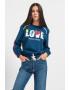 Love Moschino Bluza de trening cu imprimeu logo supradimensionat - Pled.ro