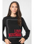 Love Moschino Bluza sport cu decolteu la baza gatului si aplicatie logo - Pled.ro