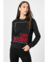 Love Moschino Bluza sport cu decolteu la baza gatului si aplicatie logo - Pled.ro