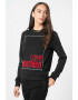 Love Moschino Bluza sport cu decolteu la baza gatului si aplicatie logo - Pled.ro