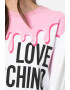 Love Moschino Bluza sport cu decolteu la baza gatului si imprimeu logo - Pled.ro