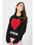 Love Moschino Bluza sport cu imprimeu logo si maneci cazute - Pled.ro