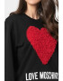 Love Moschino Bluza sport cu imprimeu logo si maneci cazute - Pled.ro