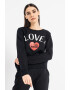 Love Moschino Bluza sport din bumbac cu imprimeu logo contrastant - Pled.ro