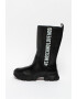 Love Moschino Cizme mid-calf de piele cu garnitura logo - Pled.ro