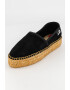 Love Moschino Espadrile din piele intoarsa cu logo discret - Pled.ro