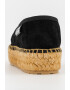 Love Moschino Espadrile din piele intoarsa cu logo discret - Pled.ro