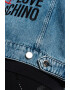 Love Moschino Jacheta din denim cu logo supradimensionat - Pled.ro