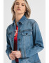 Love Moschino Jacheta din denim cu nituri si strasuri - Pled.ro