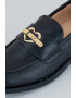 Love Moschino Pantofi loafer de piele cu logo metalic - Pled.ro