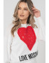 Love Moschino Pulover cu aplicatie cu inima - Pled.ro