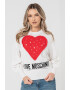 Love Moschino Pulover cu aplicatie cu inima - Pled.ro