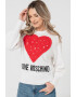 Love Moschino Pulover cu aplicatie cu inima - Pled.ro