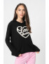 Love Moschino Pulover din amestec de lana cu imprimeu logo si gluga - Pled.ro