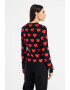 Love Moschino Pulover din amestec de lana cu model cu inimi - Pled.ro