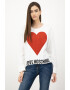 Love Moschino Pulover tricotat fin cu aplicatie texturata in forma de inima - Pled.ro