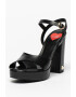 Love Moschino Sandale de piele cu aspect masiv si barete incrucisate - Pled.ro