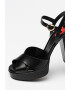 Love Moschino Sandale de piele cu aspect masiv si barete incrucisate - Pled.ro