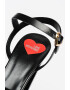 Love Moschino Sandale de piele cu aspect masiv si barete incrucisate - Pled.ro