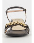 Love Moschino Sandale de piele cu lant cu inimi - Pled.ro