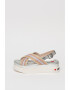 Love Moschino Sandale de piele ecologica cu aspect lucios - Pled.ro