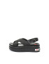 Love Moschino Sandale flatform cu barete incrucisate stralucitoare - Pled.ro