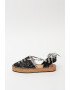 Love Moschino Sandale stralucitoare tip espadrile cu snururi - Pled.ro