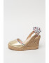 Love Moschino Sandale tip espadrile din piele cu talpa wedge - Pled.ro