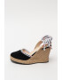 Love Moschino Sandale tip espadrile din piele intoarsa cu talpa wedge - Pled.ro