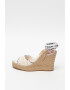 Love Moschino Sandale wedge tip espadrile cu banda logo - Pled.ro